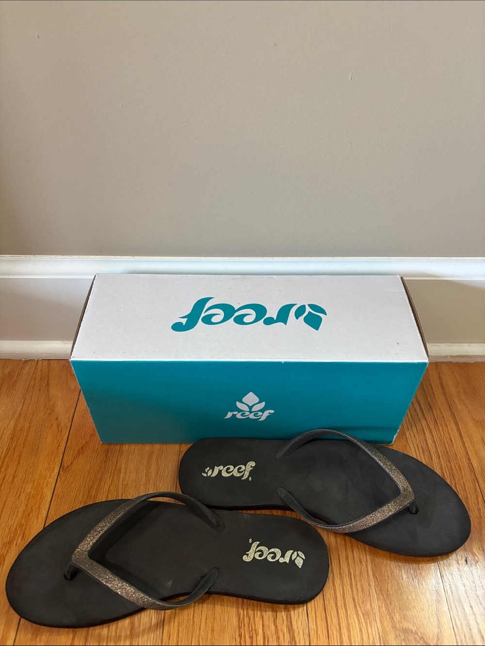 Reef Stargazer Brown Flip Flops with Sparkle Straps
